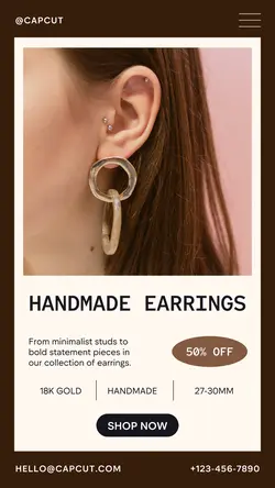 Fashion Jewerly Handmade Earrings Promotion Instagram Story