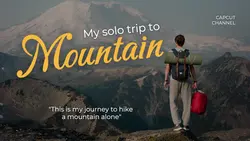 YouTube Thumbnail Vlog Solo Trip Hiking Mountain