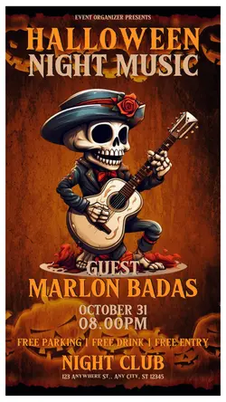 Halloween Night Music Offline Event Instagram Story