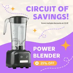 E-Commerce Electronics Hero Image Blender Purple