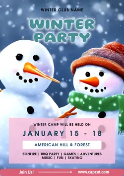 Non-marketing Campus Poster winter party