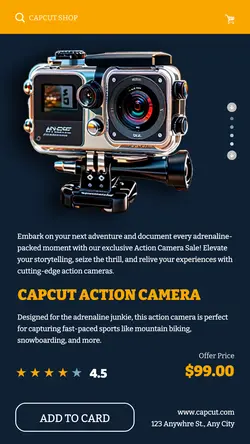 Electronic Action Camera Sale Instagram story