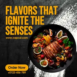 Food and Beverage - Black  Theme Instagram Post