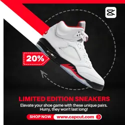 Fashion Sneakers Promotion Black and Red