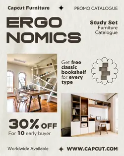 Ergonomic Furniture Promotion Poster