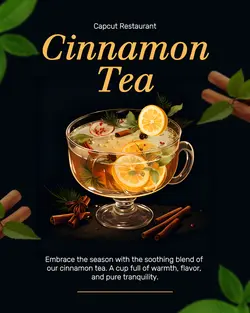 Beverages Cinnamon Tea Promotion Instagram Post
