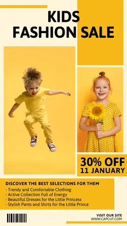 Kids Fashion Sale Template Instagram Story
