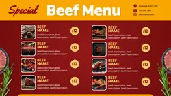 Food & Beverages Special Menu