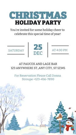 Christmas Holiday Party Instagram Story