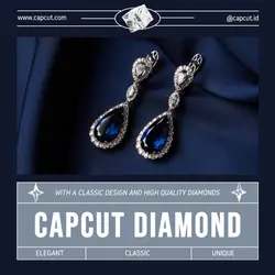 Blue Minimalist Diamond Product Display Instagram Post