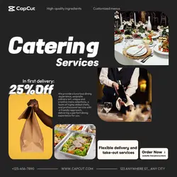 Catering Services Discount Minimalist
