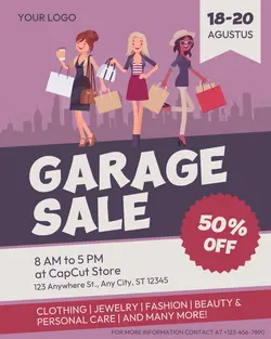 Garage Sale Shopping Event Promotion