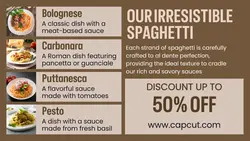 Spaghetti Menu Promotion YouTube Thumbnail