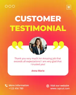 Customer Testimonial Modern Instagram Post