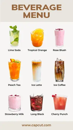 Beverage Menu Instagram Story