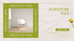 Minimalist Light Green Furniture Sale Twitter Post