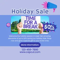 Holiday Sale Time For a Break Instagram Post