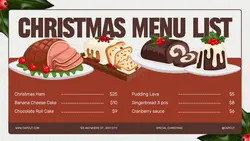 Christmas Menu List Twitter Post