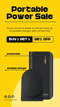 Powerbank Promotion Yellow Instagram Story