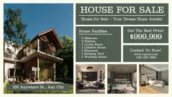 Modern House for Sale Promotion Twitter Post
