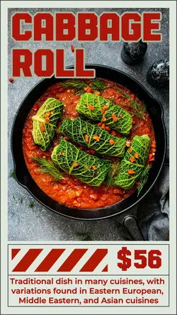 Food Cabbage Roll Price Display Instagram Story