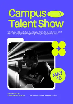 Non-Marketing Campus Activities Purple Minimalist