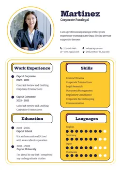 Business Corporate Paralegal Resume