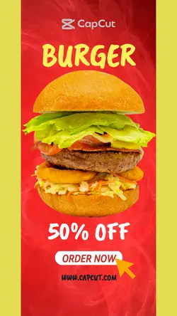 New Year Burger Sale Instagram Story Center Pict