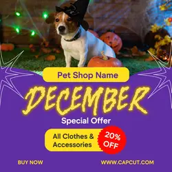 Pet Shop Sale December Theme Instagram Post