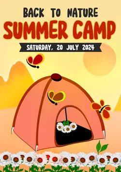 Non-marketing Summer Camp Orange Cute