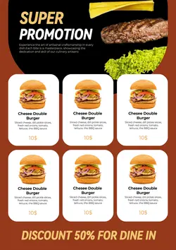 Food Promotion Super Promotion dine in Flyer