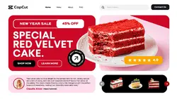 Cake New Year Sale Promotion Website
