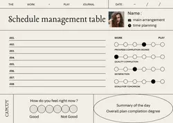 Education Schedule management table Branding