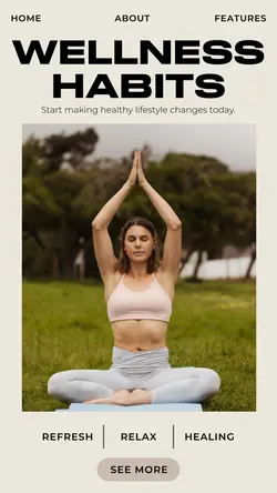 Wellness Habits Product Display Instagram Story