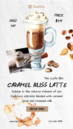 Cafe New Menu Promotion Tiktok Post