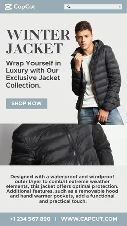 Winter Jacket Product Display Instagram Story