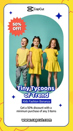 Fashion Industry For Kids Instagram Story Sale Promotion