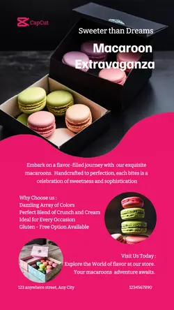 Food and Beverage Produk Display Tiktok Macaroon