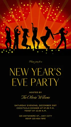 New Year's Party Invitaion Instagram Story