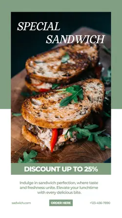 Food Sandwich Promotion Instagram Story