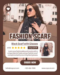 Fashion Scarf Display Instagram Portrait