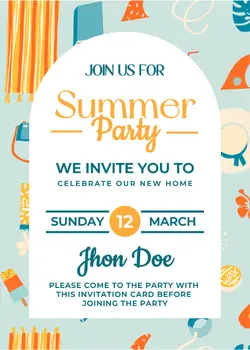 Non-Marketing Party Invitation