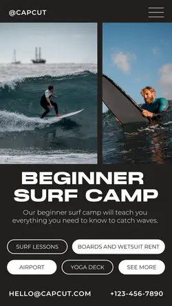 Business Travel Surf Camp Product Display Instagram Story