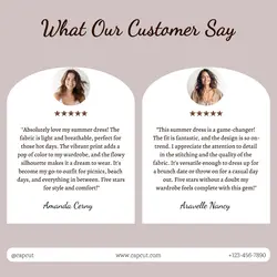 Fashion Industry Clothing Summer Dress Testimonial Review Instagram Post