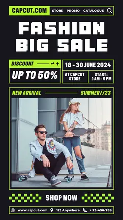 Fashion New Year Sale Poster Promotion TikTok Post
