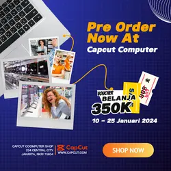 Blue Minimalist Computer Shop Instagram Post