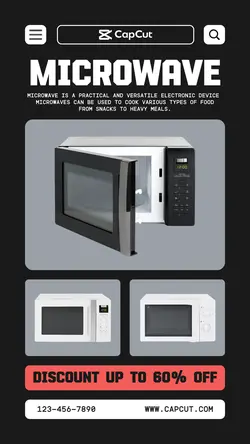 Microwave Discount Electronics Promotion Instagram story