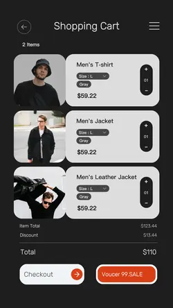 2024hot Shopping Cart Men's Clothes