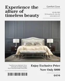 Bed Promotion Instagram Portrait Grey
