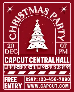 Christmas Party Invitation Instagram Portrait